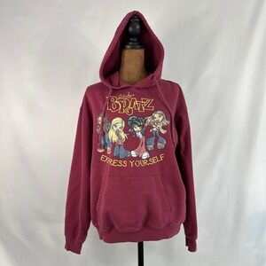 Bratz Hoodie Women XL Burgundy Good Express Yourself Graphic Y2K LH42307HO